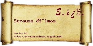 Strauss Álmos névjegykártya